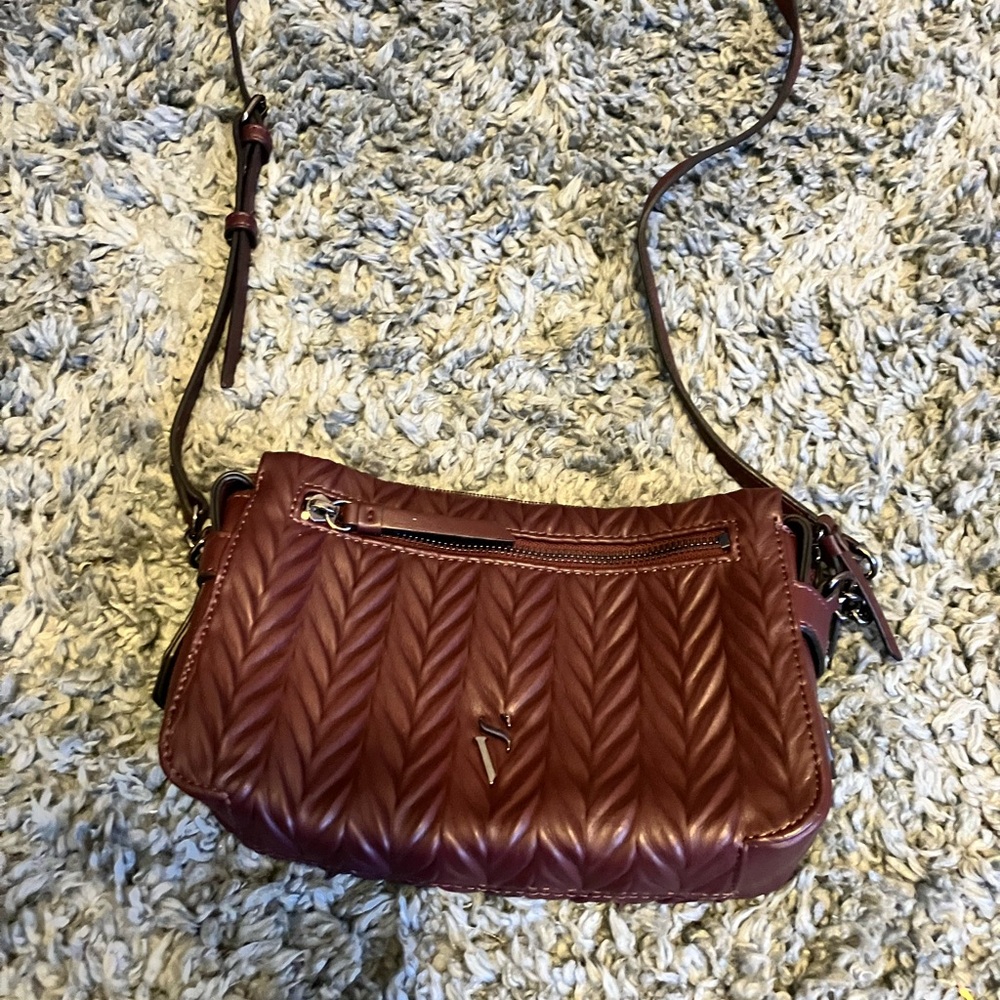 Elegant Brown Quilted Crossbody Bag